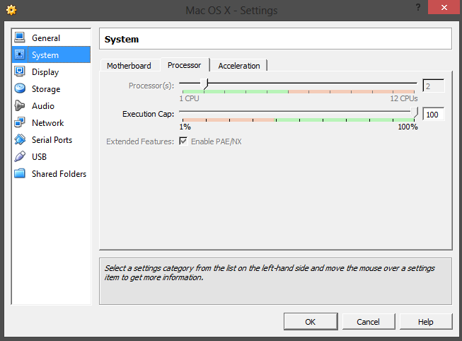 Processor - set to two cores