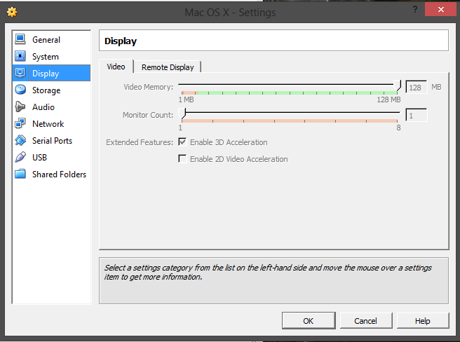 Display Settings Page